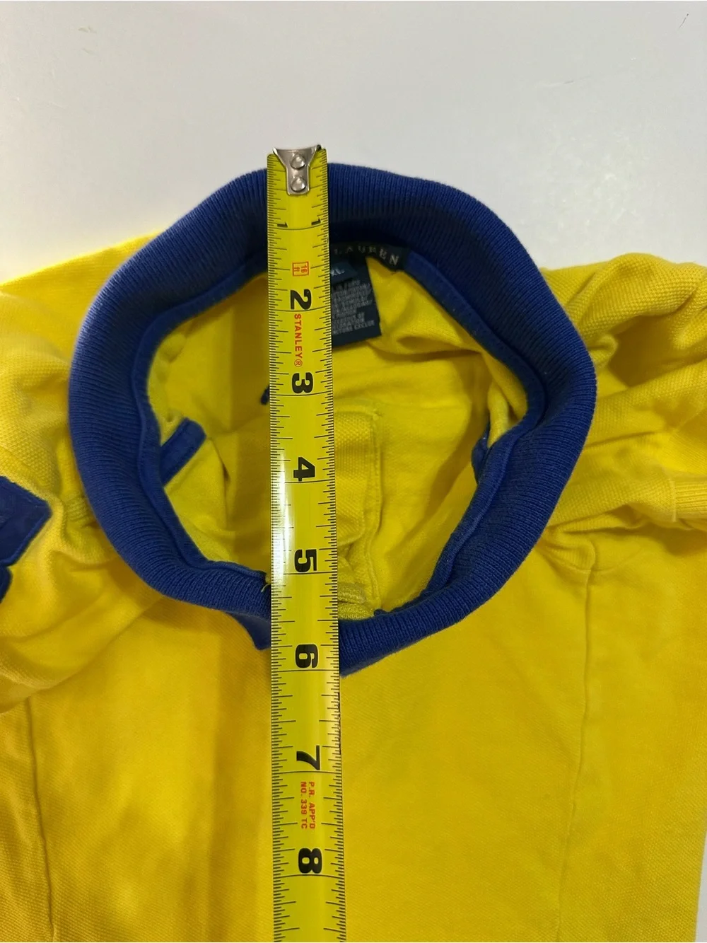 POLO RALPH LAUREN DOG POLO SHIRT XL YELLOW BLUE BIG PONY PET APPAREL - Picture 7 of 10